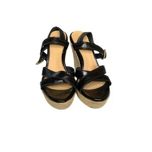 Ugg leather wedge sandals. Ankle straps with open toes.